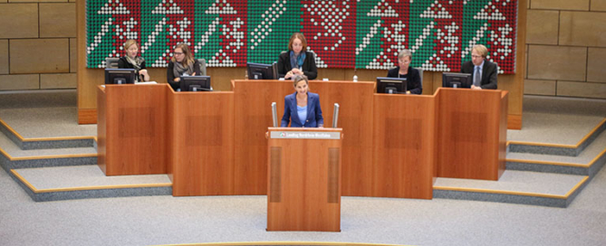 Dr. Patricia Peill (MdL) bei ihrer ersten Rede im NRW Landtag