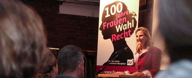 100 Jahre Frauenwahlrecht standen bei der FU-Veranstaltung in Jülich im Mittelpunkt. Foto: PPP100 Jahre Frauenwahlrecht standen bei der FU-Veranstaltung in Jülich im Mittelpunkt. Foto: PPP